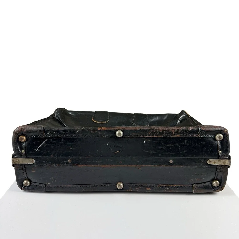 60s US Navy Blue Angels Painted Cowhide Leather Pilot Bag Named Capt. John Allen
